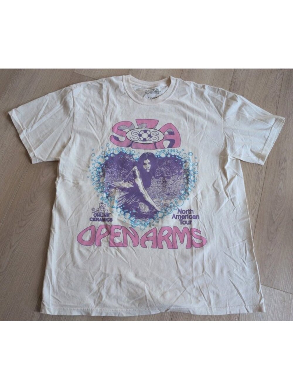 Sza Online Ceramics t shirt open arms tour XL